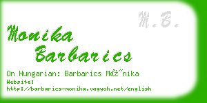 monika barbarics business card